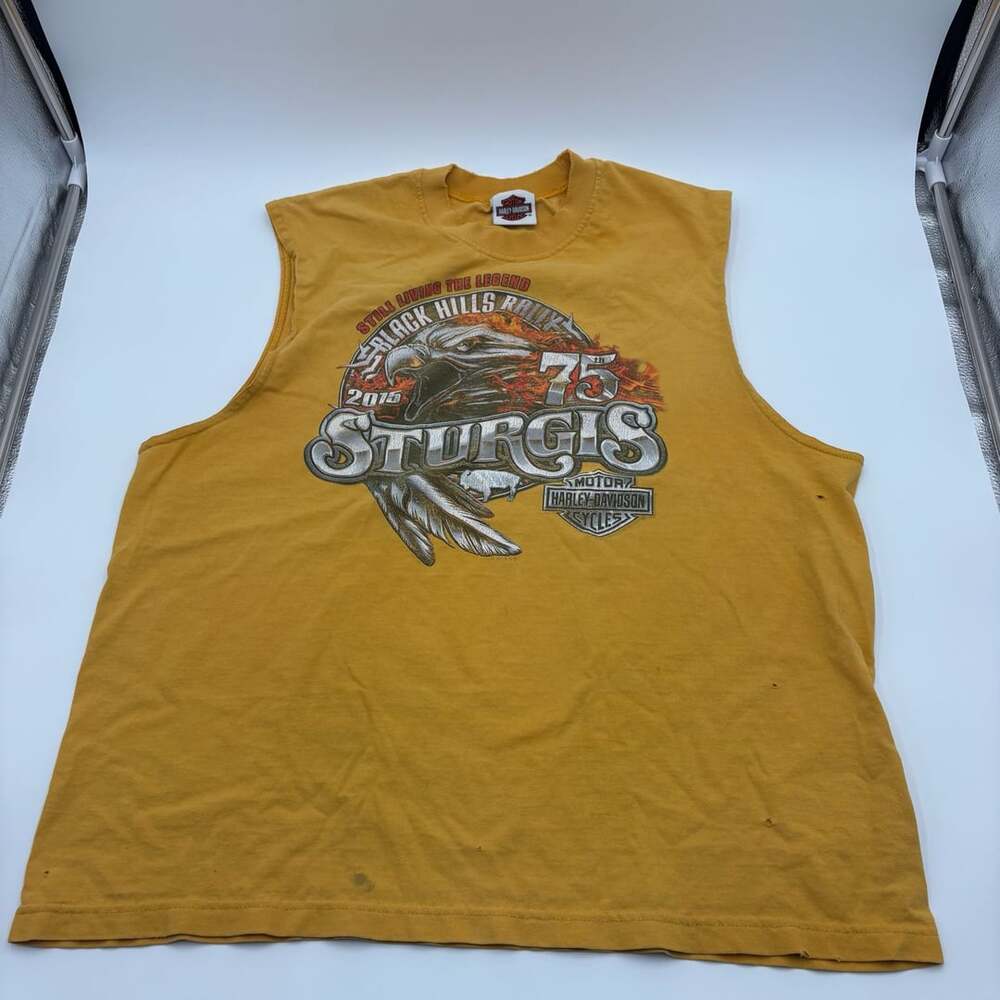 Harley-Davidson Sturgis Black Hills Rally Sleeveless T-Shirt Yellow